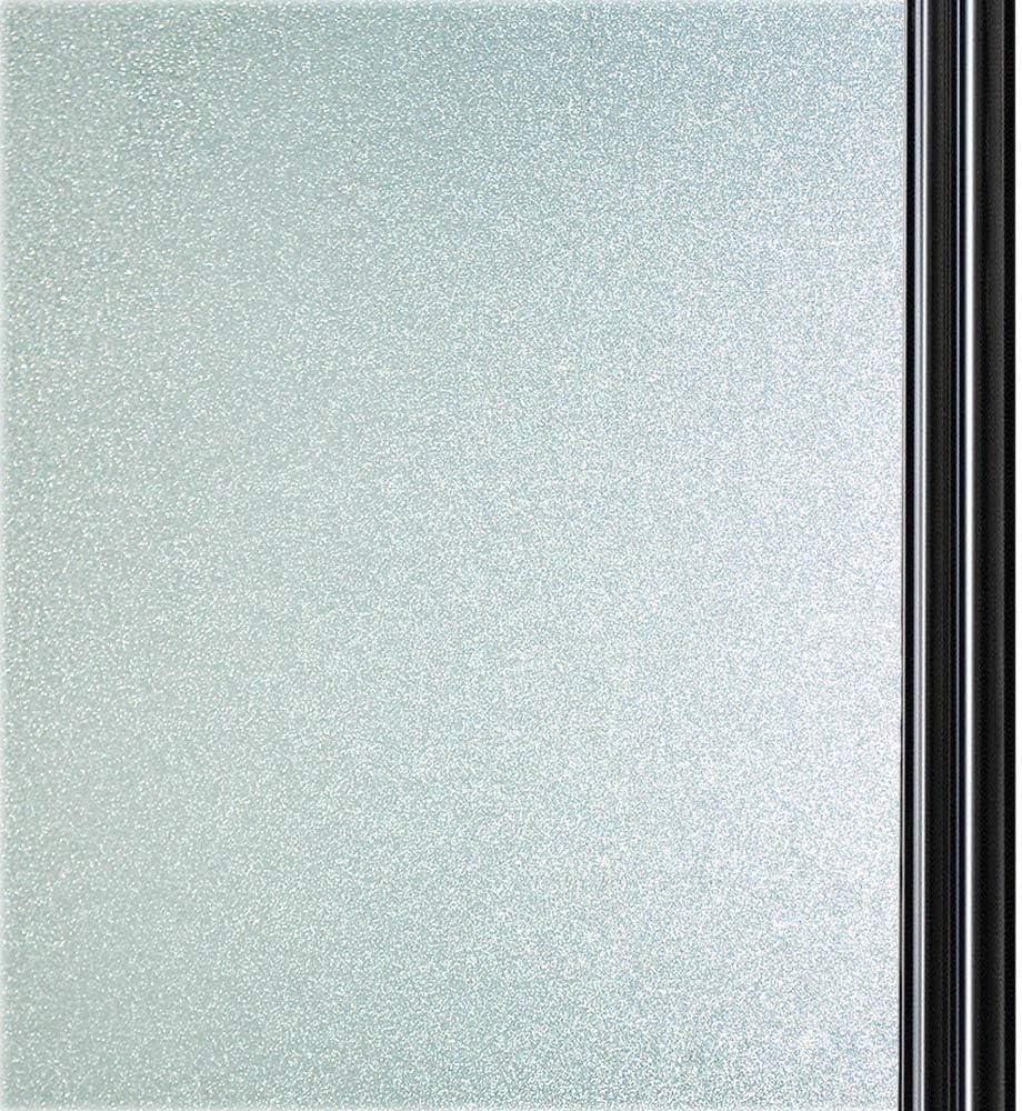 Qualsen 窓ガラス目隠しフィルム 窓ガラスフィルム 目隠しシートすりガラスシート ガラスフィルム 窓 窓用フィルム 窓 めかくしシート遮光シート断熱 紫外線カット 無接着剤 再利用可能 窓用シール 浴室 風呂 玄関 貼り直し可能 すりガラス調(120 x 300 cm)