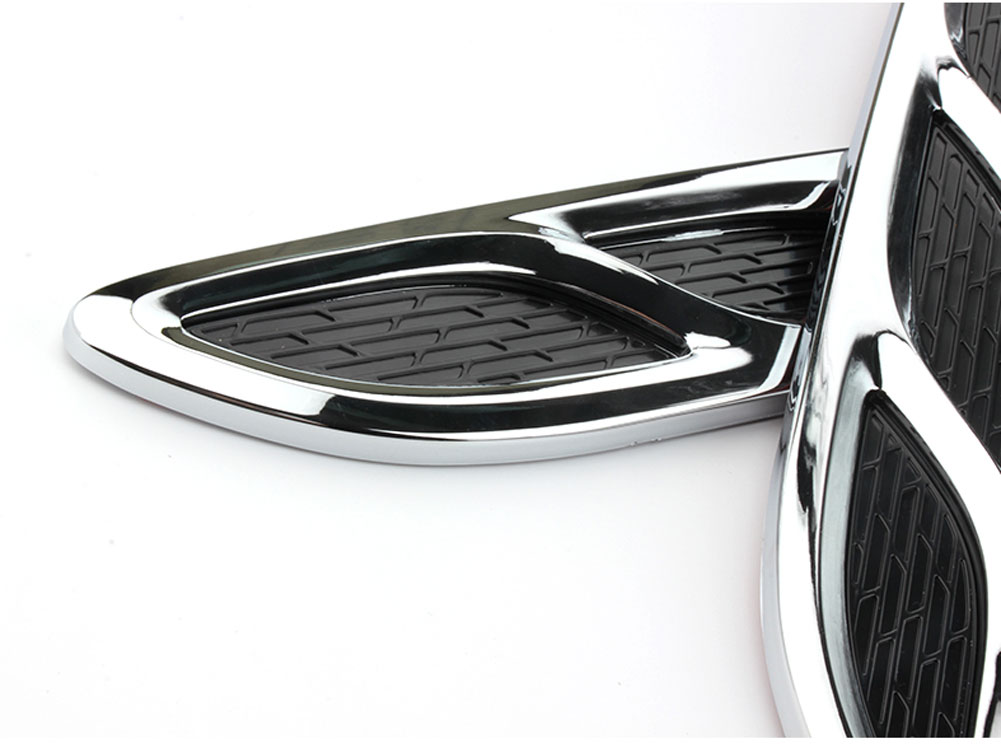 楽天市場 クーポンあり 送料無料 汎用 ダミーダクト エアロ ダクト ボンネット フェンダー バンパー エンブレム サイドダクト エアダクト ブラック メッキ 貼付け 軽 自動車 クルマ トラック Diy カスタム Mory Trade 楽天市場店
