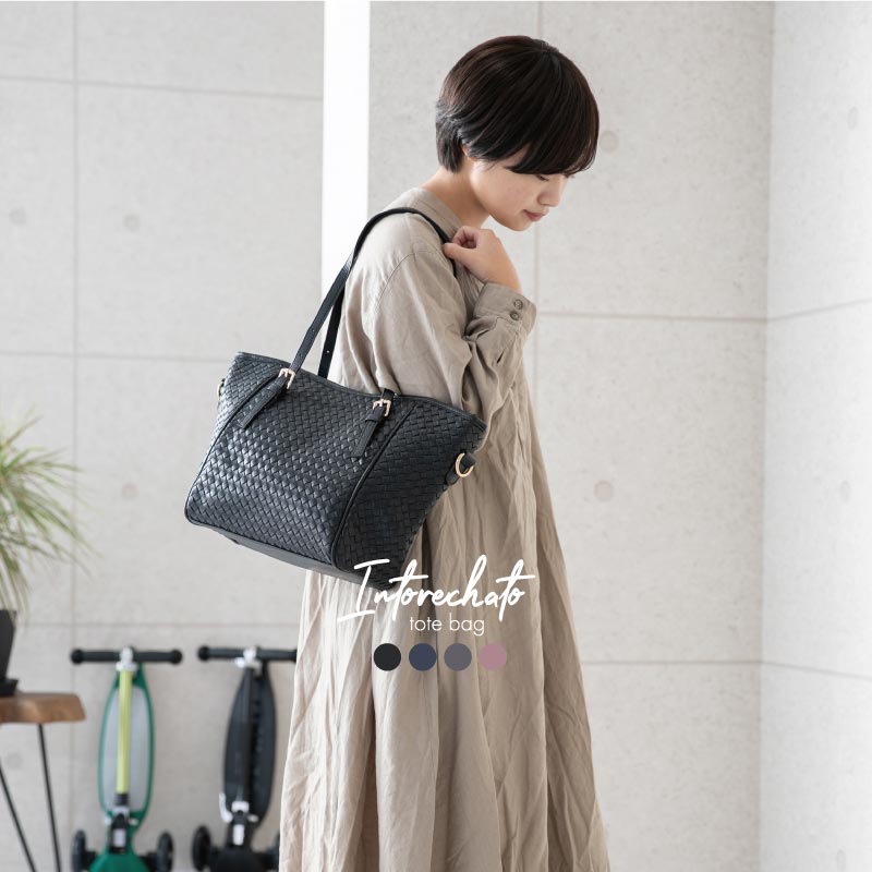 MIHØ　トートバッグ　入り口ファスナー　ショルダーベルト付き　ピンク JIB FTSS76 SB25MG34 セット販売 ファスナートートSSピンク