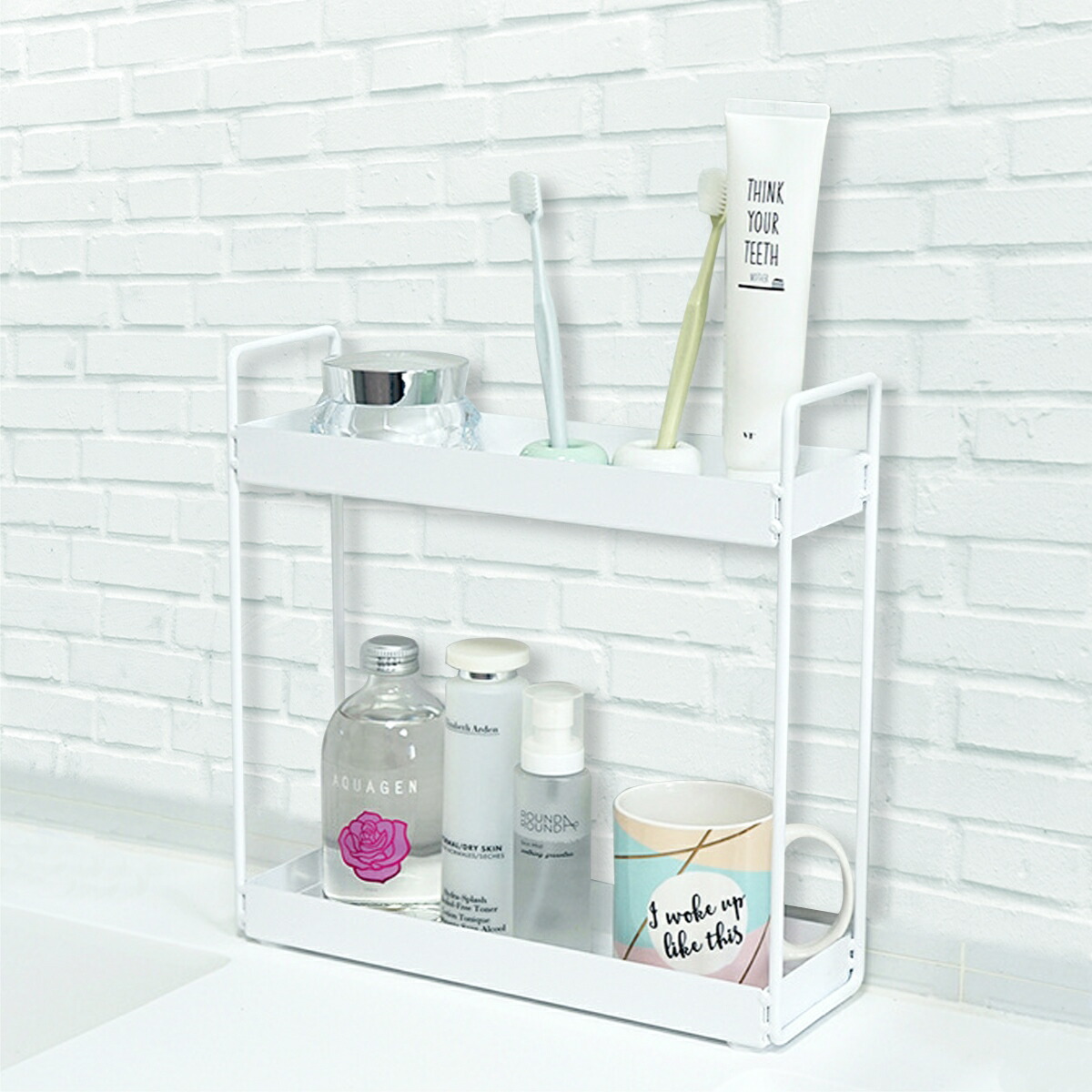 楽天市場 アイアン ディスプレイ 2段 ラック 収納 トレー オブジェ 北欧 小物置き オープンシェルフ オープンラック インテリア雑貨 おしゃれ かわいい アロマ 観葉植物 エアプランツ モダン 洗面台 タオル モッシュクローゼット