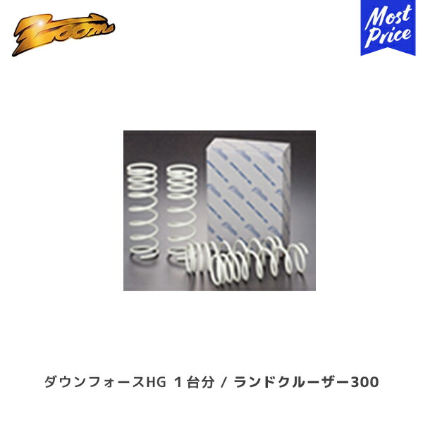 ZOOM ダウンフォースHG 1台分 ランクル300 VJA300W V35A-FTS H33/08～ 3.5L F：DOWN(40～45) R：DOWN(40～45) | ズーム ローダウン スプリング ランドクルーザー 300 日本製 38,610円
