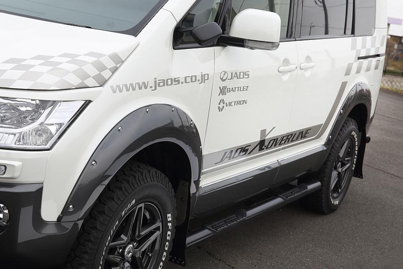 ジャオス デリカd5 オーバーフェンダー 4wd クロカンスタイル デリカ Jaos ジャオス オーバーフェンダー Type オーバー パーツ X デリカ D 5 Ba 07 01 ローデスト除 未塗装 白ゲルコート Jaos ミツビシ デリカd5 9ミリ ワイド オーバー フェンダー
