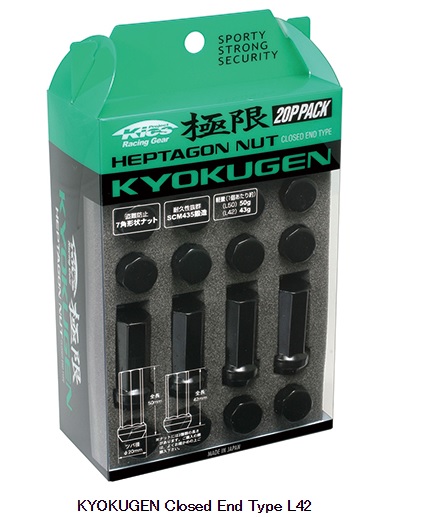 KYO-EI 協永産業 Kics ヘプタゴンナット キョクゲン クローズドエンド タイプL42 【HPF1B4】 20個入り M12×P1.5