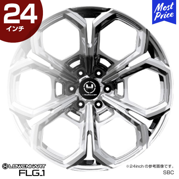 【受注生産/納期約3～4ヶ月】LOWENHART FLG-1 レーベンハート エフエルジー 1 24インチ 10.0J 50 6-139.7 SBC ホイール1本 | AME 共豊 鍛造 スポーク ランドクルーザー ランクル 300 レクサス LX ブラック カスタム ドレスアップ アルミホイール