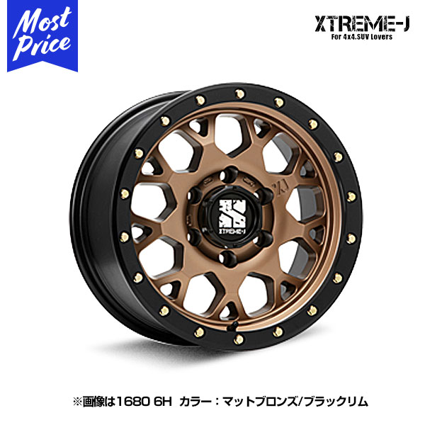 エクストリームJ XTREME-J XJ04 16インチ 8.0J 18 6-139.7 マットブロンズ/ブラックリム ホイール1本 | FJクルーザー 185-215サーフ アルミホイール オフロード オフロード系 ライトクロカン トラック JWL-T 22,230円