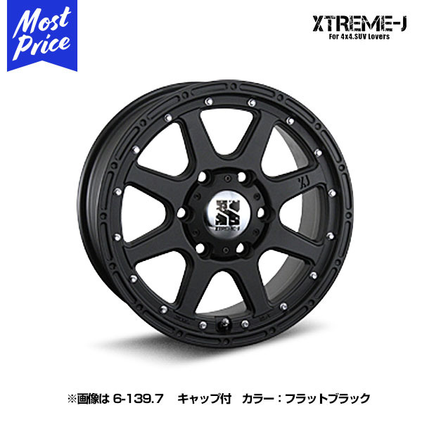 エクストリームJ XTREME-J 16インチ 7.0J 30 6-139 フラットブラック ホイール1本 | アルミホイール ブラック オンロード オフロード アメリカンエクストリーム JWL-T/820KG