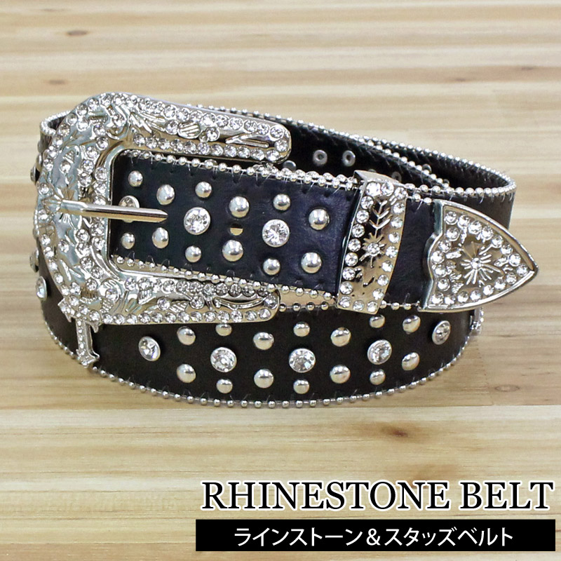 楽天市場】送料無料 ベルト メンズ ラインストーン クロス 十字架
