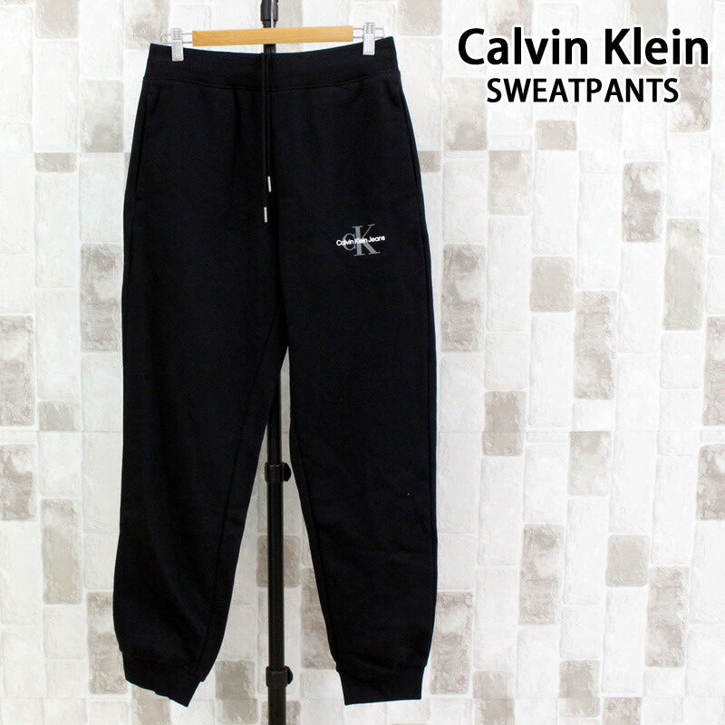 貨物輸送無料 Calvin Klein カルバンクライン CK モノグラムロゴタイプ 汗水 フリースジョガーパンツ MONOLOGO FLEECE JOGGER 40BM802 メンズ ブランド名