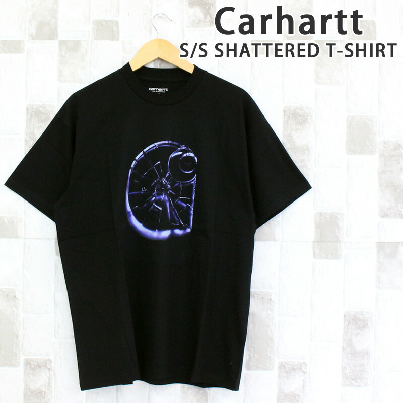 貨物輸送無料 Carhartt 鉄道車両ハート型 WIP シャッタードティーシャツ S/S Shattered T-Shirt I036016 労働者の一団のど首ティーシャツ 半袖 トップス メンズ ブランド名 ゆうパケ
