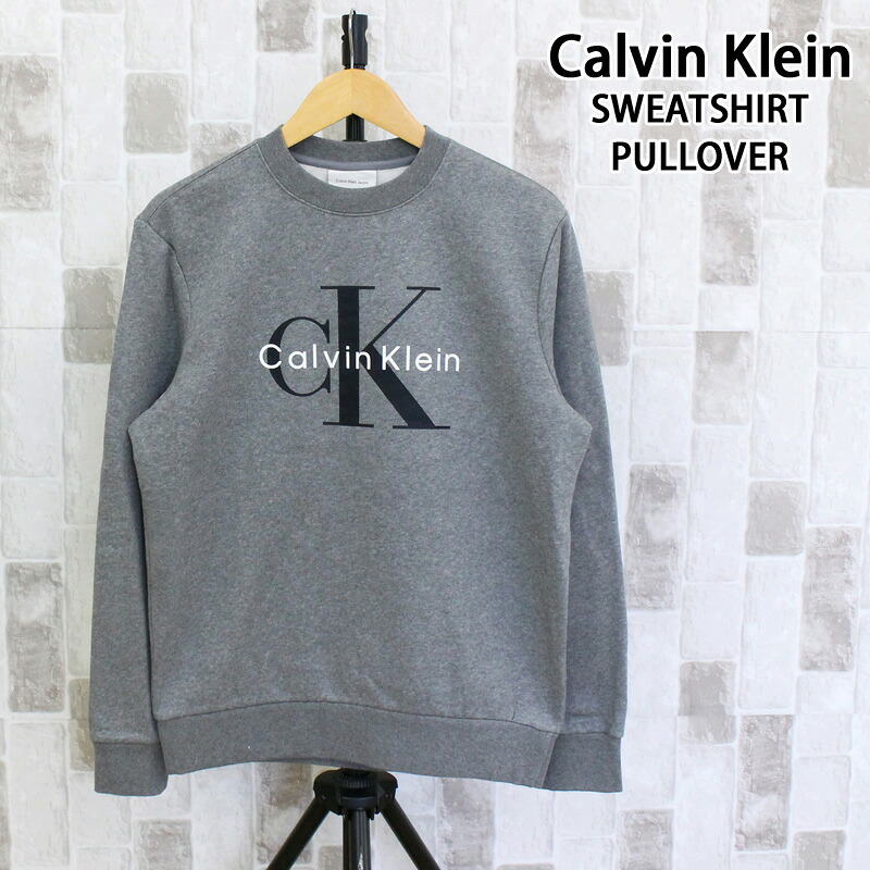 貨物輸送無料 Calvin Klein カルバンクライン CK モノグラムロゴタイプ 汗水 労働者の一団のど首 MONOLOGO FLEECE CREW NECK 40BM801 メンズ ブランド名 MOSTSHOP
