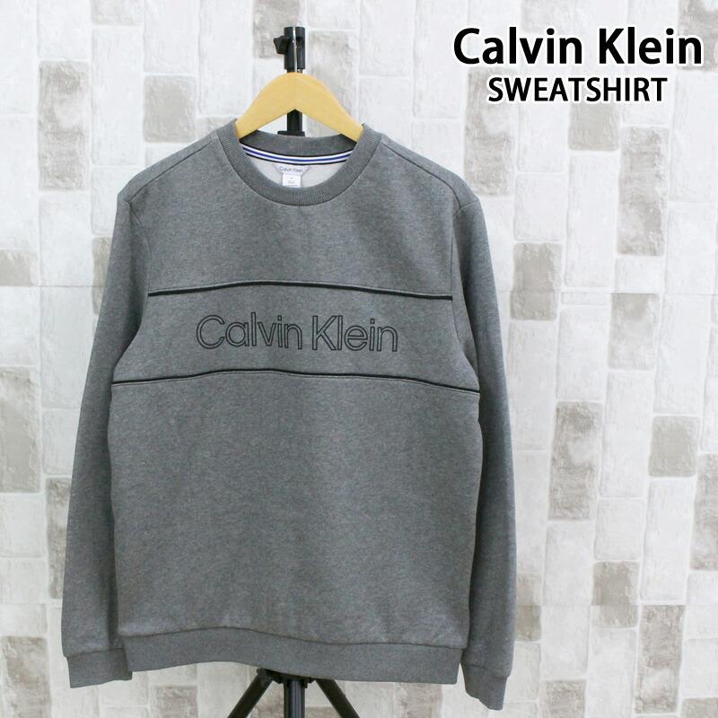 送料無料 Calvin Klein カルバンクライン CK アイコニック ロゴ パイピング クルーネック スウェットシャツ 40J6242 メンズ ブランド MOSTSHOP