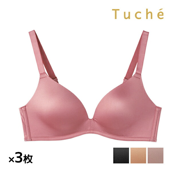 【店内全品ポイント10倍】送料無料 同色3枚セット Tuche トゥシェ マシュマロボムブラ 3/4ワイヤレスモールドブラジャー グンゼ GUNZE | ノンワイヤーブラジャー ブラジャー ブラ ノンワイヤーブラ ワイヤレスブラ ノンワイヤー 盛れる tシャツブラ 7,870円
