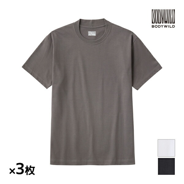 送料無料 同色3枚セット BODYWILD ボディワイルド ジェンダーニュートラル ジャケット対応 Tシャツ グンゼ GUNZE | ジャケットTシャツ tシャツ ジャケットの下 シャツ 襟 高い 汚れ防止 ジャケット ビジネス インナー ジェンダーレス 男女兼用 ユニセックス 男性 女性 男女