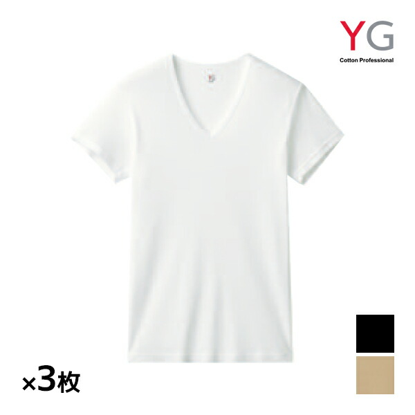 yg ワイジー cotton cool vネックtシャツ 短袖 メンズ