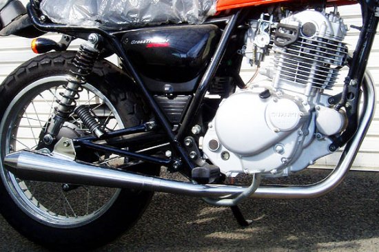 RSヨコタ ビューティーメガホン　ダウン仕様250tr用マフラー RSヨコタ レーシングショップヨコタ RSYビューティーメガホンダウン