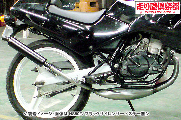 RSY 走り屋倶楽部 タイプ1 （シルバー）サイレント仕様 ステー付属/NS50F［AC08］ 115-HC1S-SF-NSF-SL