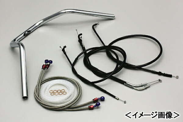 HURRICANE ナロー4型 ハンドルKIT/ゼファー400・ゼファーX・ゼファー750 <ブレーキホース:オリジナル ステンレス製> HBK633S|バイクパーツ MotoJam 店