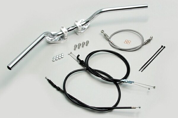 HURRICANE バーハンドルKIT（ヨーロピアン1型/シルバー）/Ninja250R（-12） HBK681AS