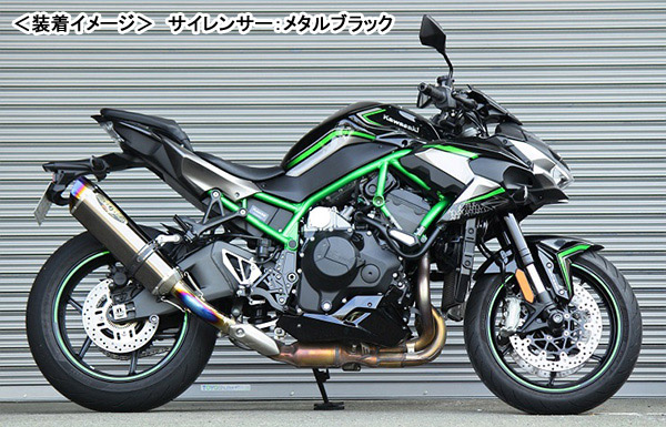 BEET NASSERT Evolution Type2 スリップオンマフラー(メタルブラック)/Z H2 0222-KF6-MB|バイクパーツ MotoJam 店