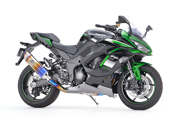 r’s gear Ninja 1000SX ［2BL-ZXT02K］ （20-22年） リアルスペック チタンフルエキゾースト マフラー シングル UP Type チタンドラッグブルー RK36-TUSD