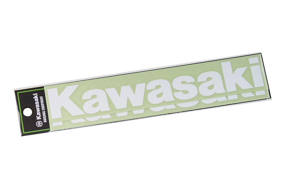 【ネコポス対応】KAWASAKI カワサキ ロゴカッティングステッカー（S）ホワイト J7010-0168｜バイクパーツ MotoJam 楽天市場店