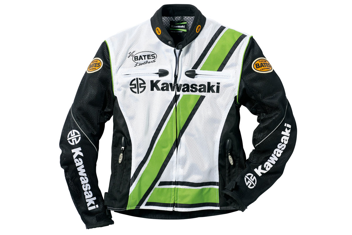 KAWASAKI カワサキ×BATES クラシックメッシュジャケット（ホワイト）LLサイズ J8001-2915