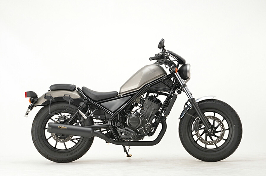 r’s gear Rebel250 ［2BK-MC49］ （17-22年） ワイバンクラシック スリップオン マフラー ブラックエディション WH29-A3CB