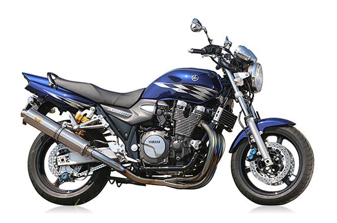 r’s gear XJR1300 (07~17年) ワイバン シングルタイプ フルエキゾースト マフラー チタンドラッグブルー WY08-01DB|バイクパーツ MotoJam 店