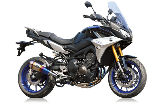 r’s gear MT-09/TRACER・TRACER900/GT （～16年）・（17年～） リアルスペック フルエキゾースト マフラー チタンドラッグブルー（チタンエンド） RY19-01RD