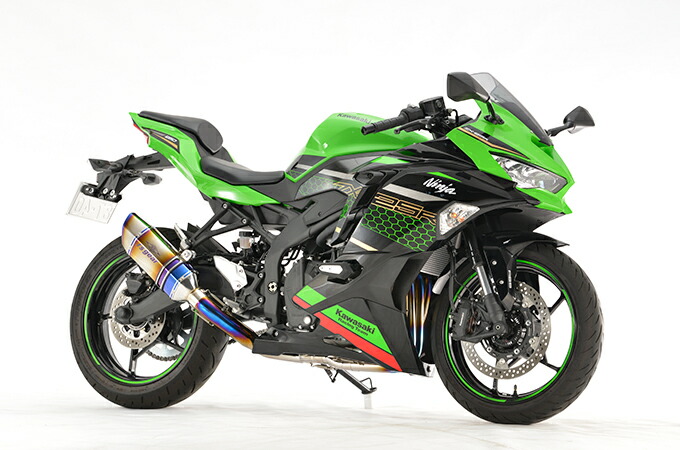 r’s gear NINJA ZX-25R SE/KRT ［2BK-ZX250E］ （20-22年） GPスペック チタンフルエキゾースト マフラー シングル チタンドラッグブルー GK37-T1SD