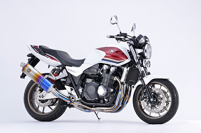 r’s gear CB1300SF ［EBL-SC54］ （14～17年） ワイバン クラシックR フルエキゾースト シングル マフラー チタンドラッグブルー MH17-01CD