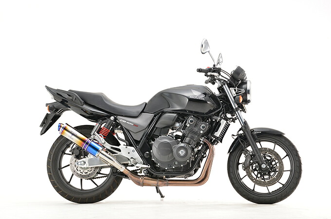 r’s gear CB400SF/SB （08年～） ワイバン クラシック スリップオン マフラー チタンドラッグブルー MH34-S3CD
