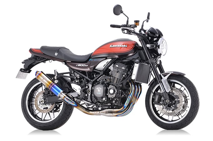 r’s gear Z900RS/CAFE/SE ［2BL-ZR900C］ （17～22年） ワイバンクラシックR フルエキゾースト マフラー UPタイプ チタンドラッグブルー WK31-EUDB