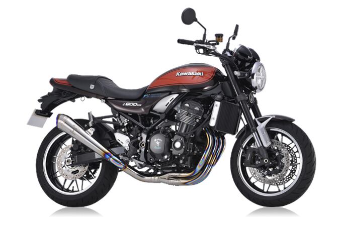 r’s gear Z900RS/CAFE/SE ［2BL-ZR900C］ （17～22年） ワイバンクラシックR フルエキゾースト マフラー メガホンタイプ チタンポリッシュ WK31-EMTI