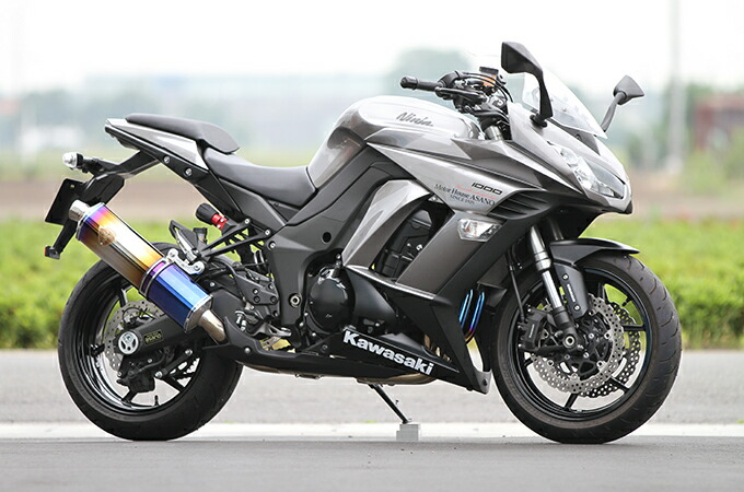 r’s gear Ninja1000(-16年)・Z1000(-16年) ワイバン フルエキゾースト マフラー クロスオーバルチタンドラッグブルー WK26-01XD