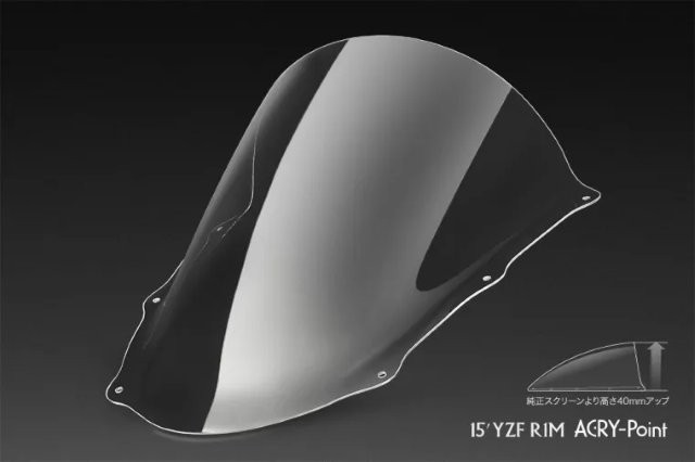 ACRY-Point アクリポイント YZF-R1 15-19 クリアスクリーンレーシング 120310