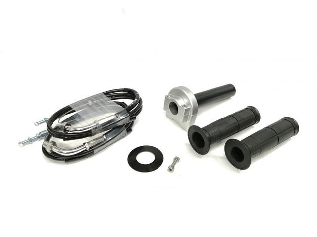要納期確認 ACTIVE アクティブ 汎用スロットルキット TYPE-1 シルバー 巻取φ40 [ワイヤー:メッキ金具 1050mm] 1061431