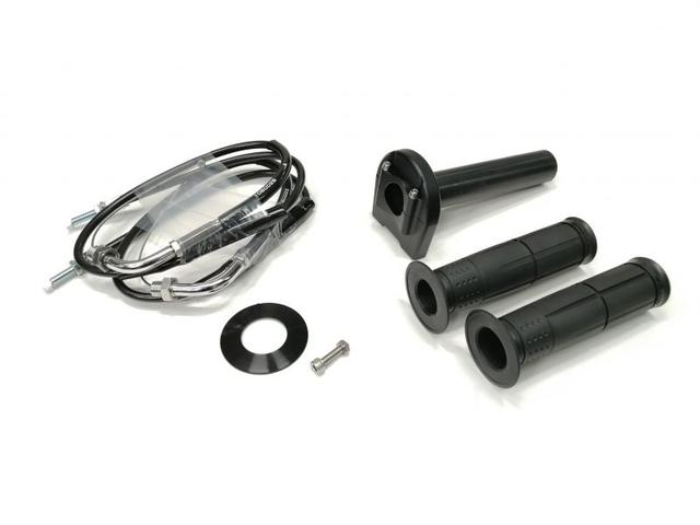 在庫有り ACTIVE アクティブ 汎用スロットルキット TYPE-3 ブラック 巻取φ36 [ワイヤー:メッキ金具 700mm] 1063312｜MOTO-OCC 店