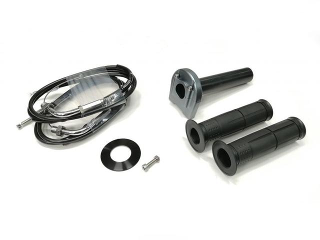 要納期確認 ACTIVE アクティブ 汎用スロットルキット TYPE-3 ガンメタ 巻取φ36 [ワイヤー:メッキ金具 1050mm] 1063333