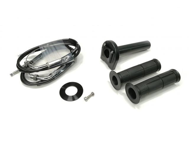 要納期確認 ACTIVE アクティブ 汎用スロットルキット TYPE-3 ブラック 巻取φ42 [ワイヤー:メッキ金具 1050mm] 1063532