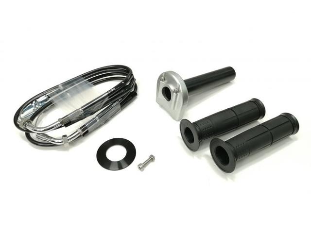 要納期確認 ACTIVE アクティブ 汎用スロットルキット TYPE-3 シルバー 巻取φ44 [ワイヤー:メッキ金具 800mm] 1063681