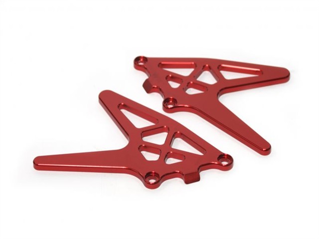 要納期確認 ACTIVE アクティブ オプション スタンドフックプレート RED (左右) プレスフォーミングスイングアーム用