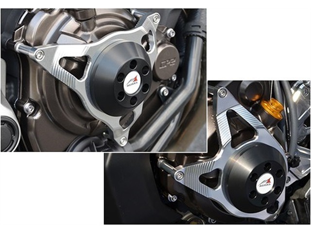 アグラス Rスライダー ケースカバーセット BLK MT-07 (342-274-006B)｜MOTO-OCC 店