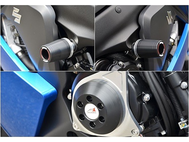 アグラス Rスライダーフレームφ50＋ジェネC WHT GSX-S1000／F (342-302-011)