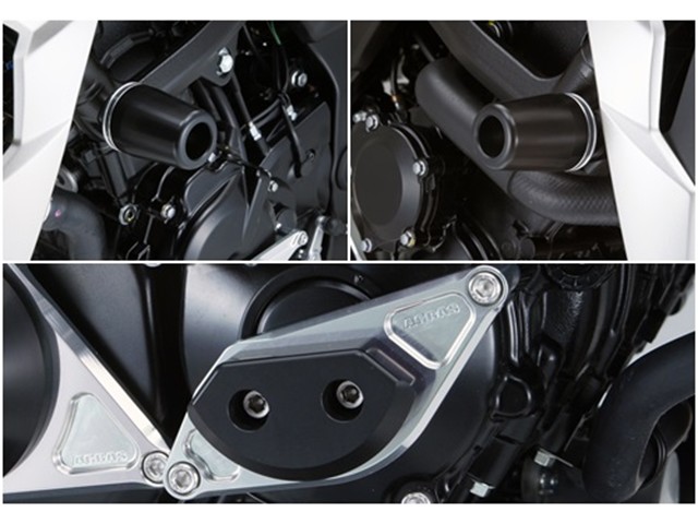 アグラス R／S 3点 フレームφ50＋右 WHT GSX-S750 17- (342-306-004)