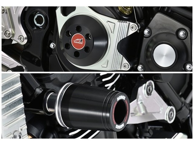 アグラス Rスライダー 3点SETφ50ロゴWHT フレーム／クラッチA Z900RS 18 (342-400-006X)