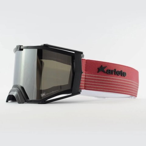 ARIETE アリート 8K トップゴーグル フレームブラック/レンズスモークミラー/ストラップレッド ブラック/ミラースモーク/レッド 14960-T125