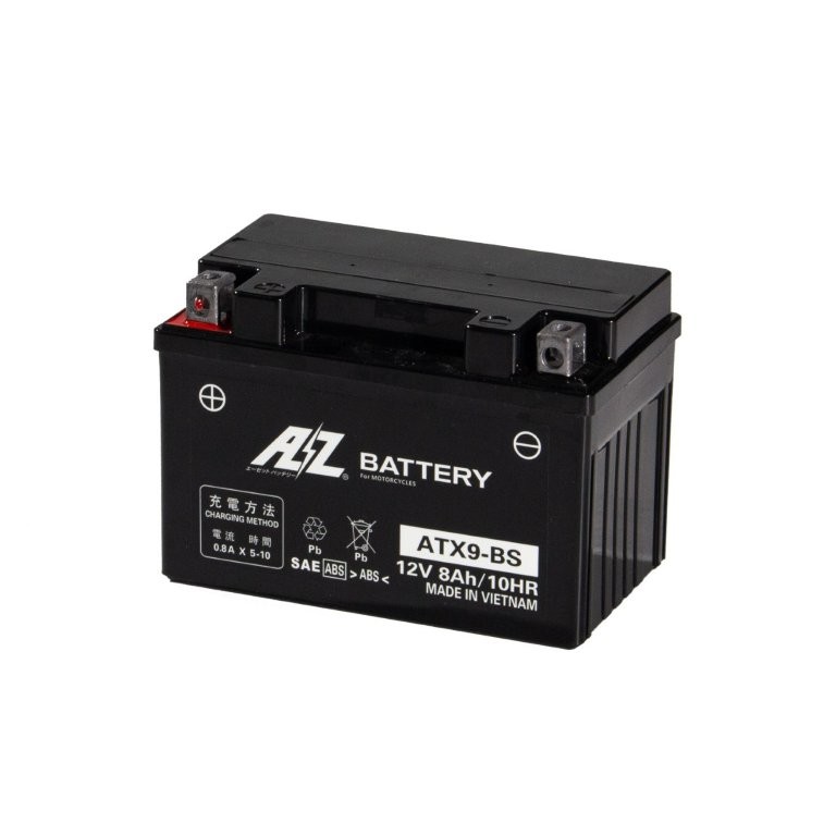AZ AZ バッテリー AZ2輪バッテリー液入充済 - ATX9-BS