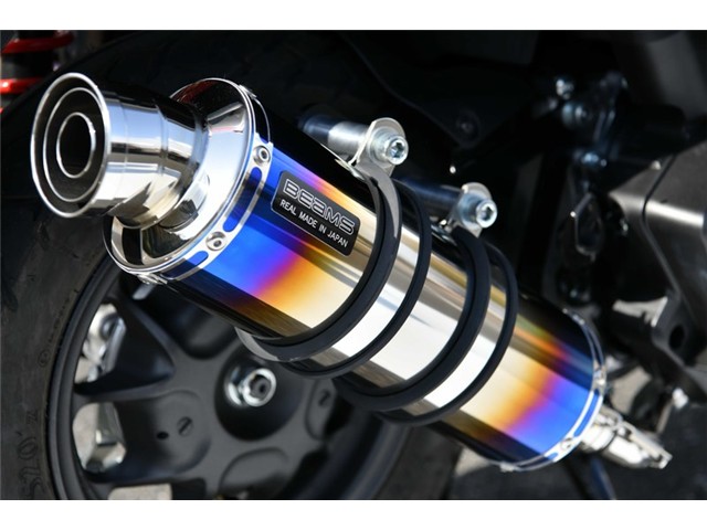 リード125：2022～(8BJ-JK12) マフラー BEAMS ビームス R-EVO ヒートチタン フルエキゾースト G1011-53-007｜MOTO-OCC 店