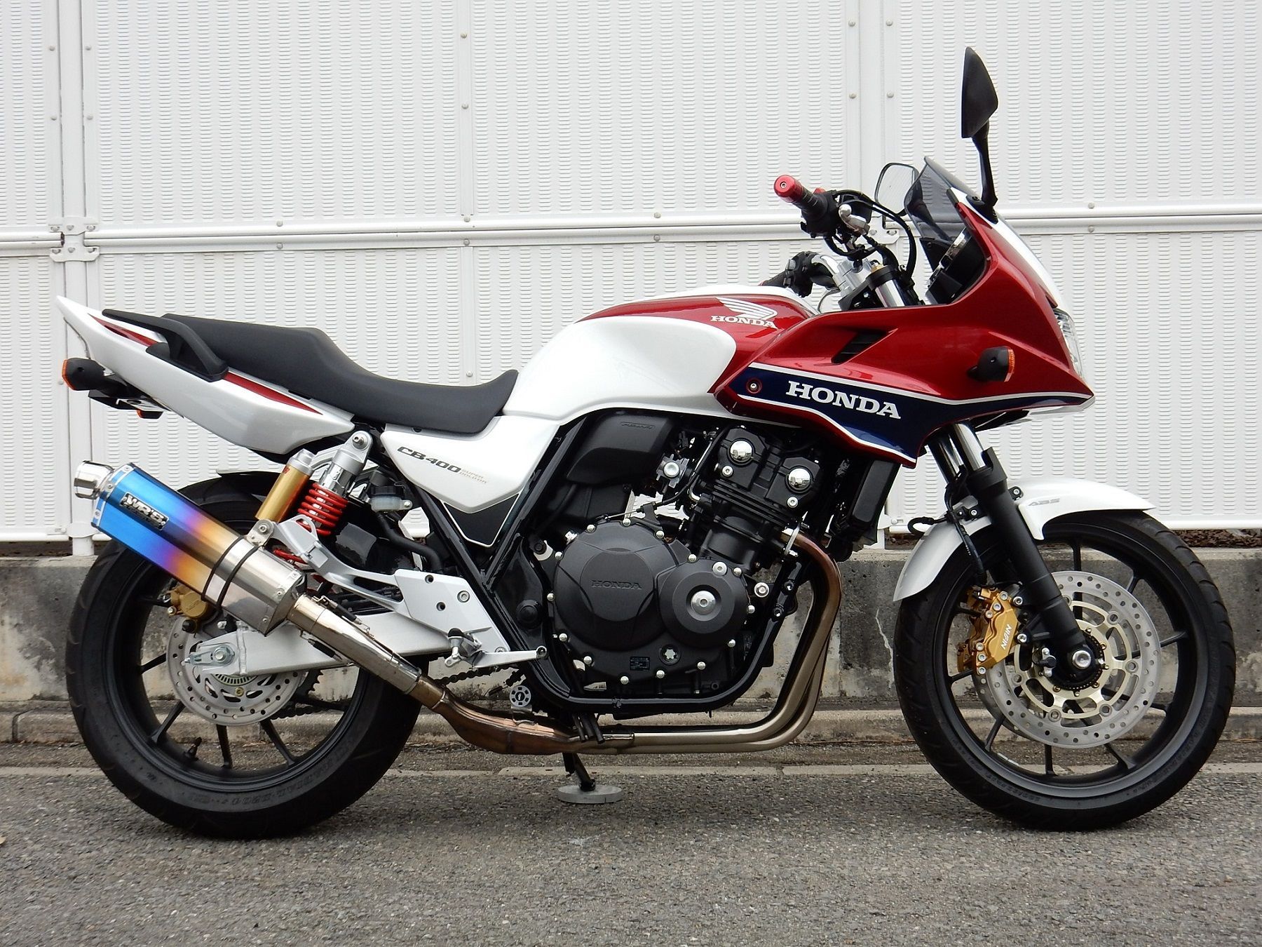 WR’S ダブルアールズ HONDA ホンダ CB400SF/SB(’08～’17) スリップオン ST-OVAL 焼キ色タイプ SV1455JM